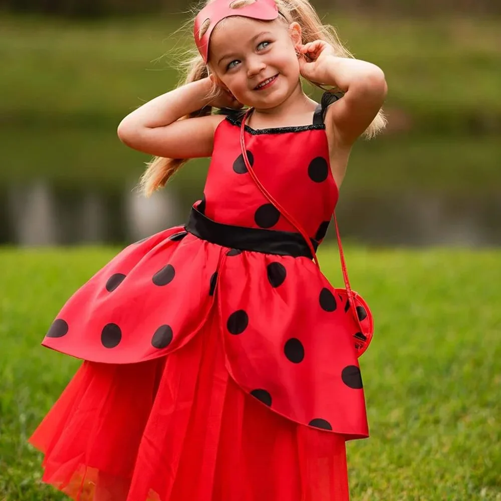 NWT Girl's Ladybird Dress Halloween Costume 5-6 Yrs